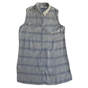 Sigrid Olsen linen blend sleeveless shirt S